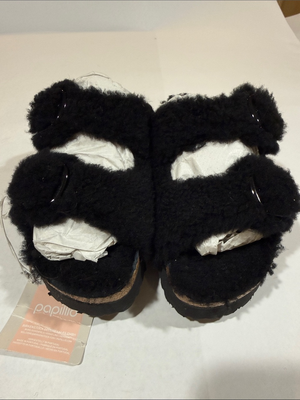 Birkenstock Papillio Arizona Big Buckle Teddy Shearling Platform Sandal EU39 - Picture 14 of 16